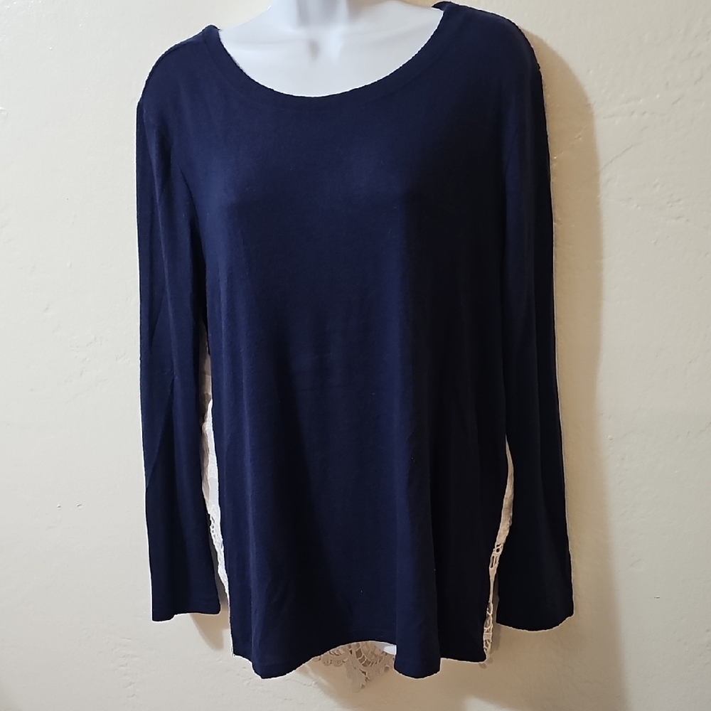 Elegant Navy Blue Women's Top